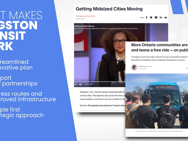 Media coverage collage, including a TV interview and news headlines about the program.